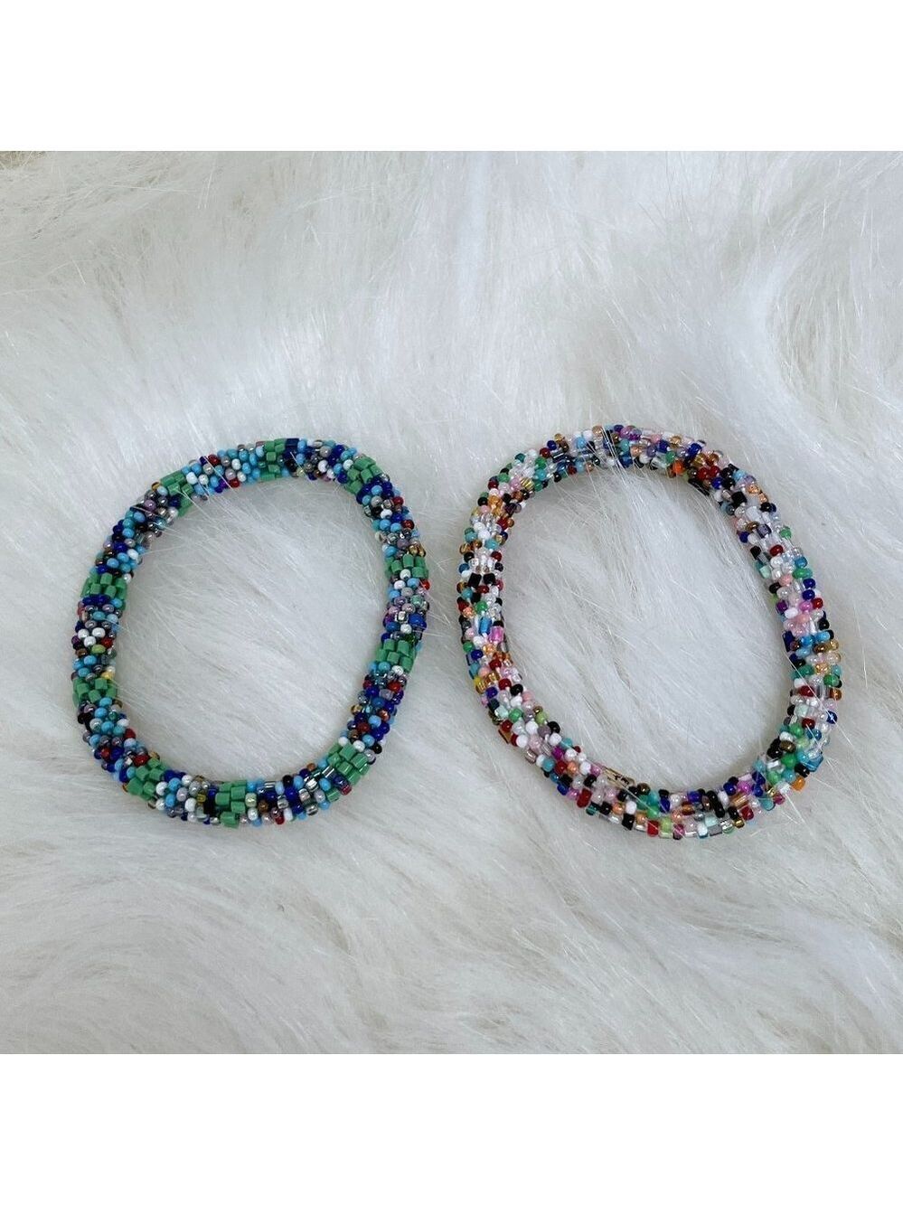 HAND CRAFTED in Nepal Beaded Bracelets (set of 5) #1011 - Picture 6 of 8